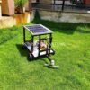 Solar powered Remote Controlled Grass cutting Machine with automatic blade height adjustment system